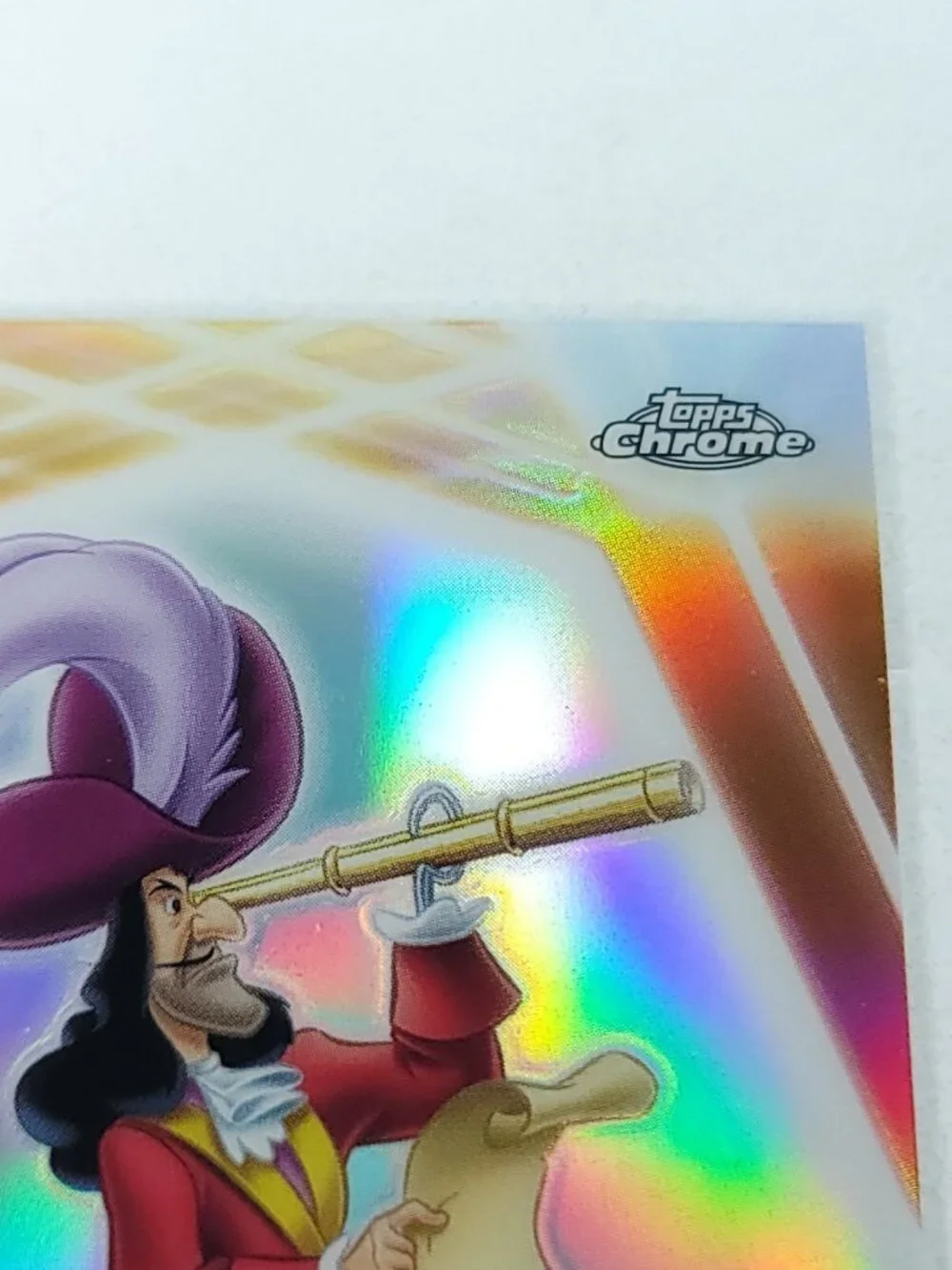 Captain Hook Topps 2026 Disney Neon Holo Chrome Refractor Limited 027/199 CNE